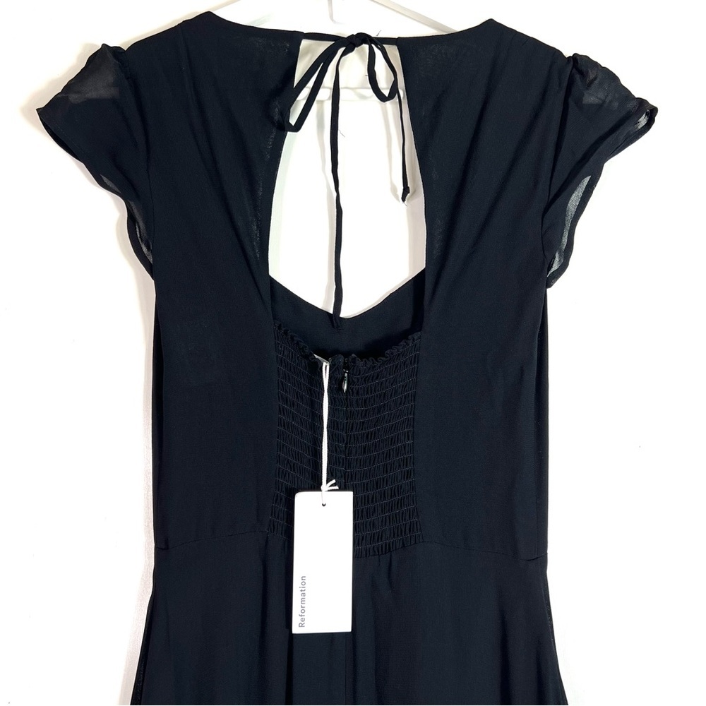 NWT Reformation Amaryllis Maxi Dress Black Size 0 - Picture 4 of 13